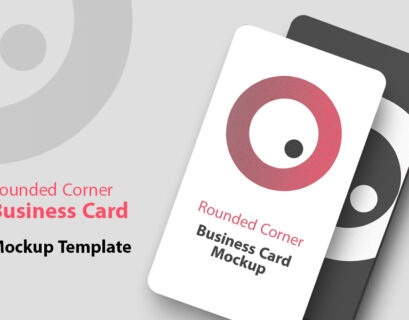 Free Rounded Corner Business Card Mockup Template