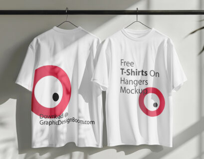 Free T-Shirts on Hangers Mockup Template