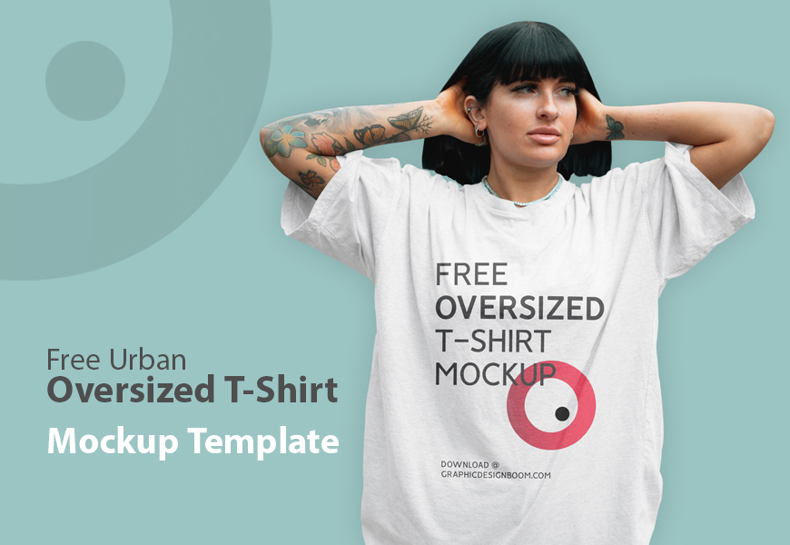 Free Oversized Urban T-shirt Mockup