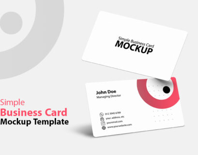 Free Simple Business Card Mockup