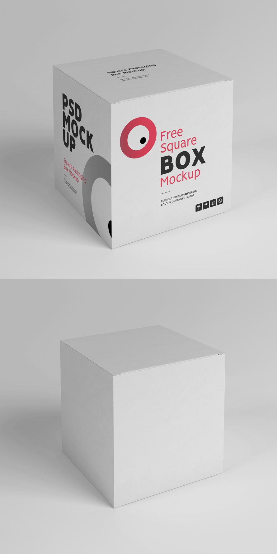 Free Square Box Mockup