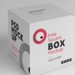 Free Square Box Mockup Download