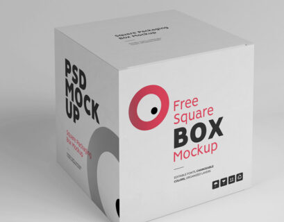 Free Square Box Mockup Download