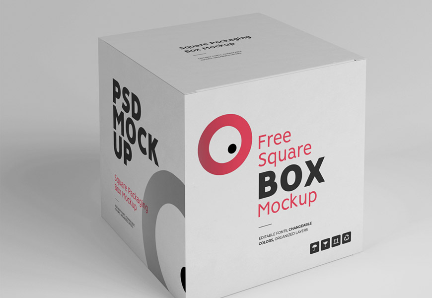 Free Square Box Mockup Download