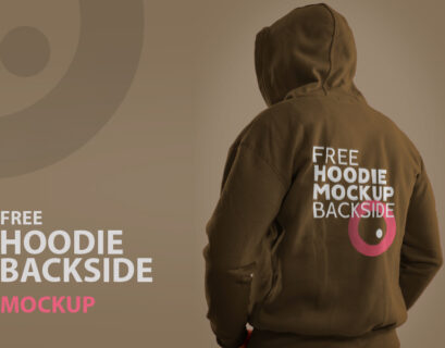 Free PSD Backside Hoodie Mockup Template