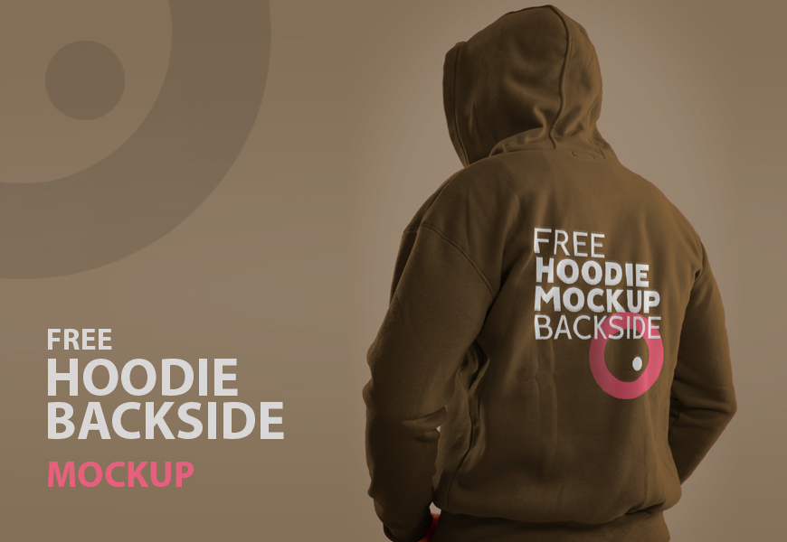 Free PSD Backside Hoodie Mockup Template