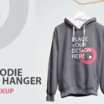 Free Hoodie on Hanger PSD Mockup