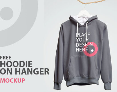 Free Hoodie on Hanger PSD Mockup