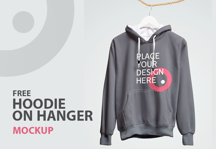 Free Hoodie on Hanger PSD Mockup