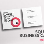 Free Square Business Card Mockup Template