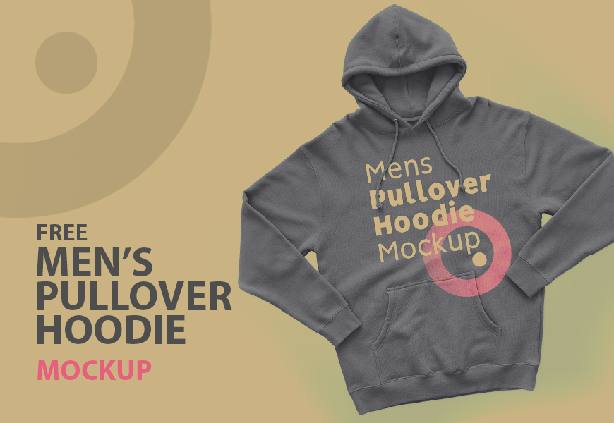 Free Men's Pullover Hoodie Mockup