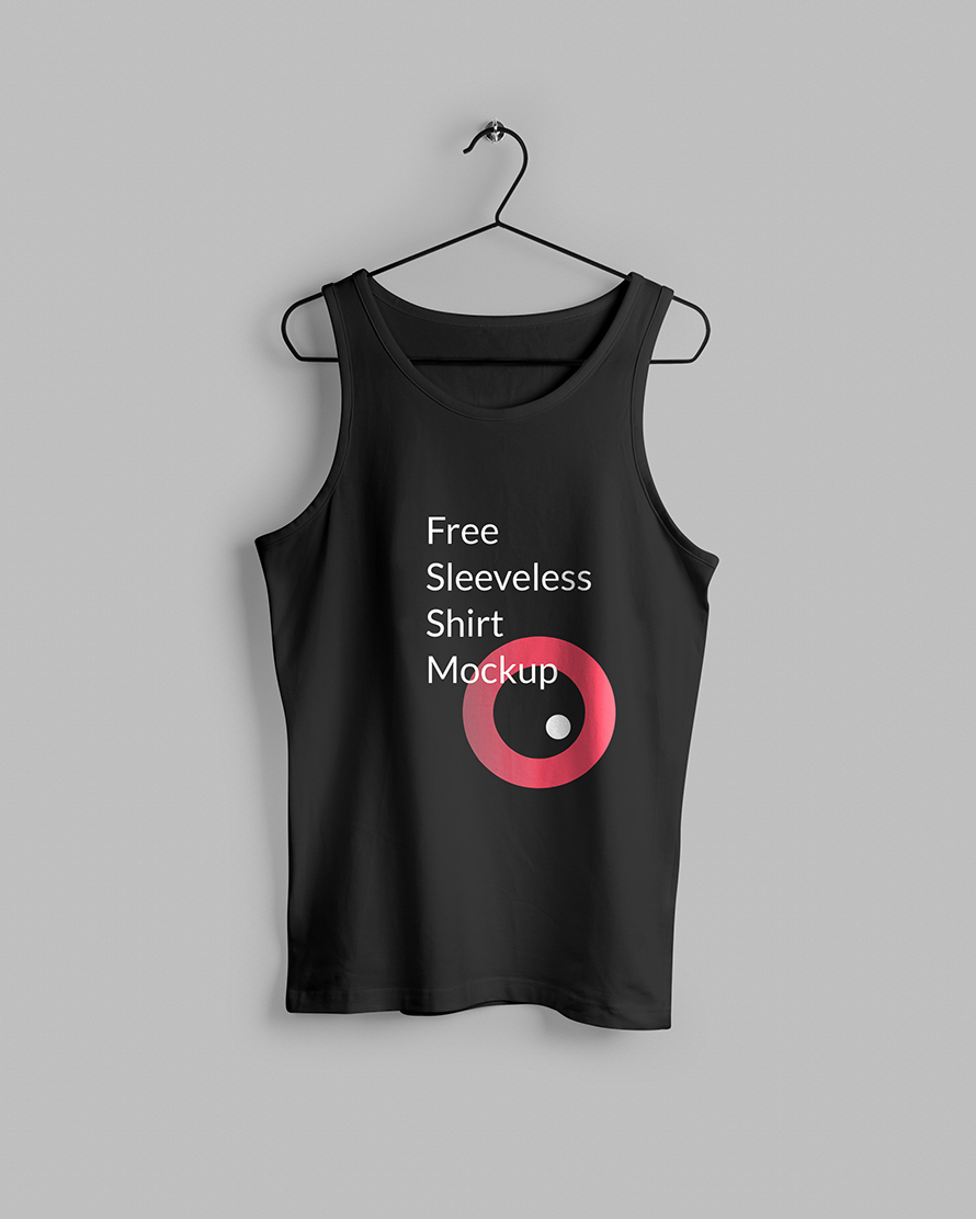 Black Sleeveless Shirt Mockup