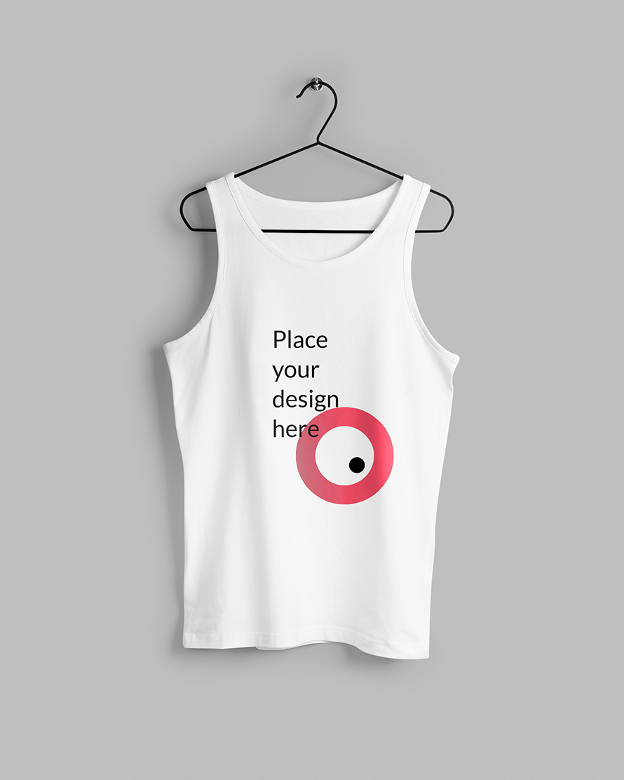 White Sleeveless Shirt Mockup