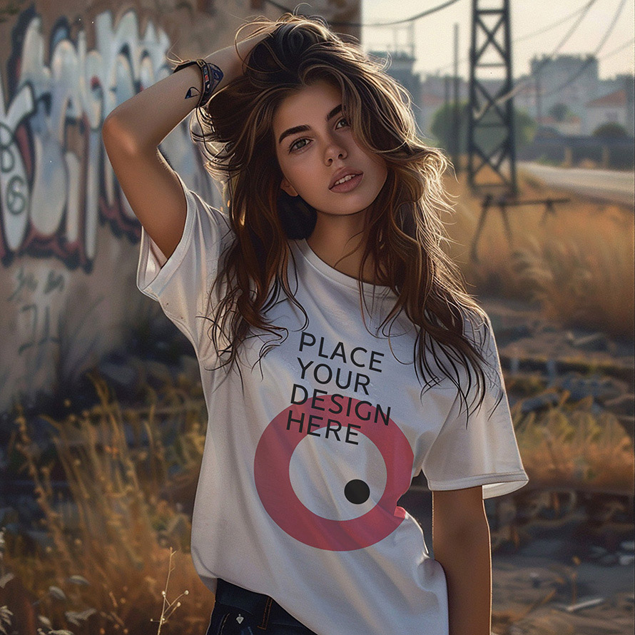 Oversized T-Shirt Mockup Free PSD - 2
