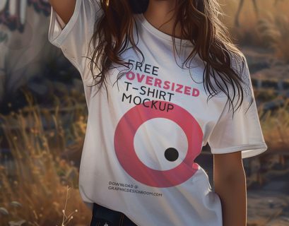 Oversized TShirt Mockup Free PSD File