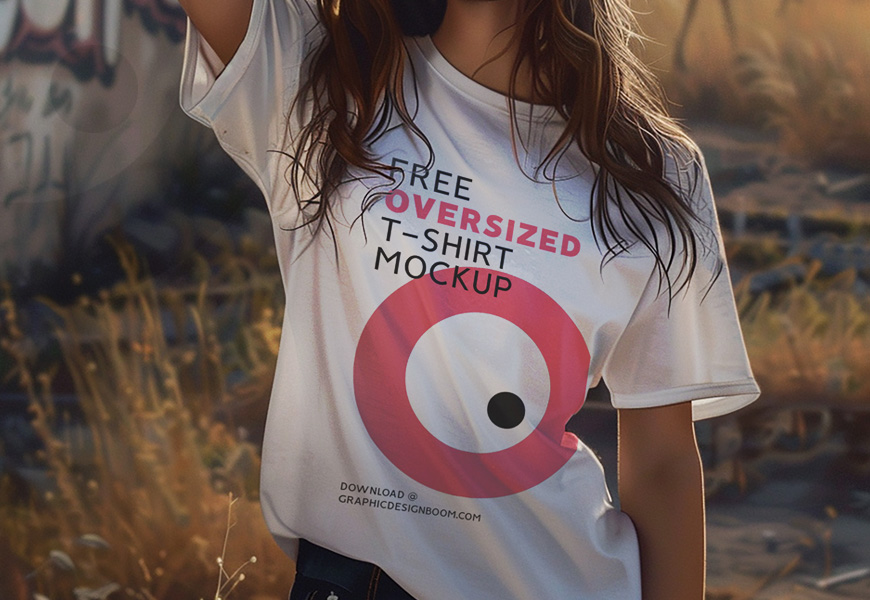 Oversized TShirt Mockup Free PSD File