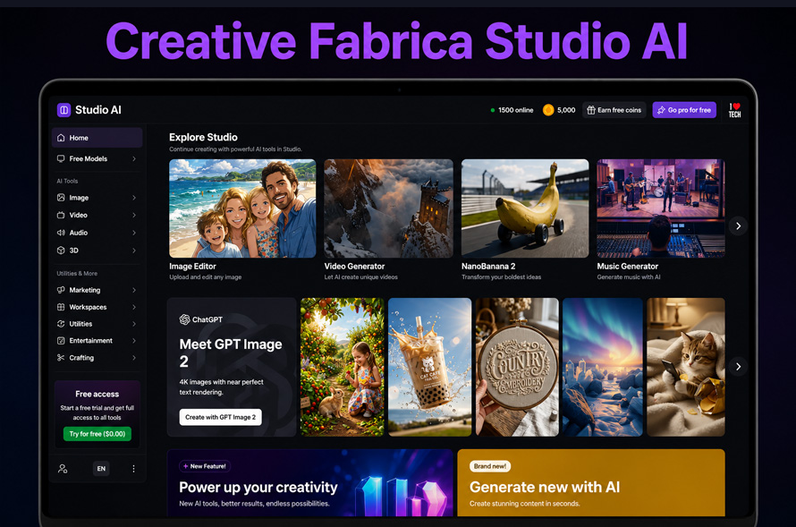 Creative Fabrica Studio AI Interface